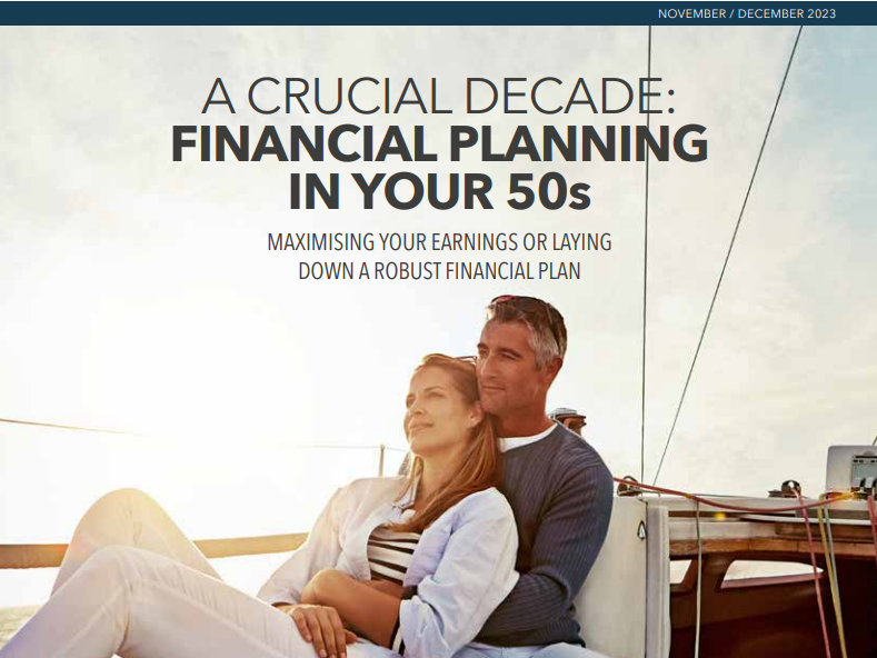 50's couple laying on a sailing boat