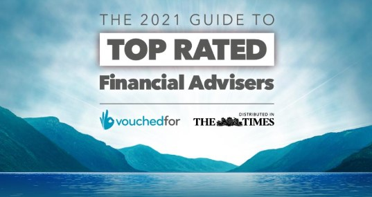 VouchedFor 2021 Top Rated Financial Advisor award